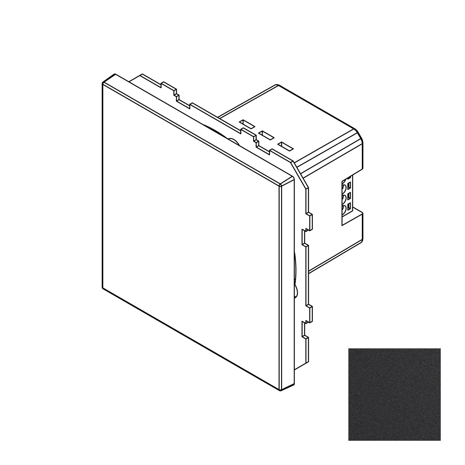 Сценарный выключатель iRidi [DB-02-0105] Amsterdam 02, 1-кл, Bus77, Черный